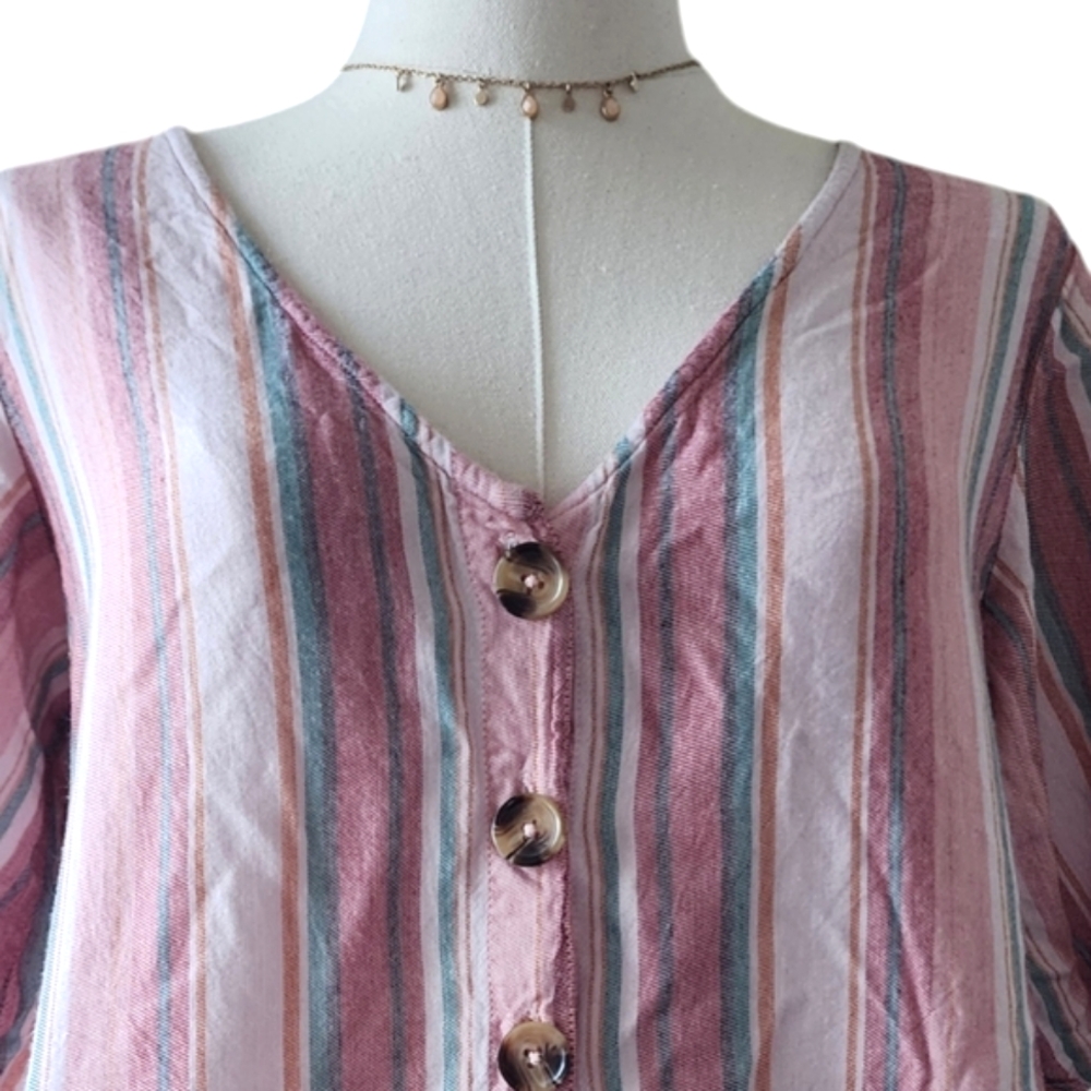 Daytrip striped women blouse. Large.